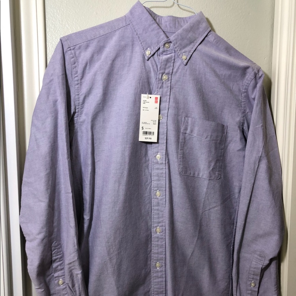 Uniqlo men’s Purple Oxford, NWT, SMALL